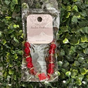 Amber Fashion Red Beaded Bracelet